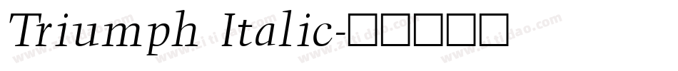 Triumph Italic字体转换